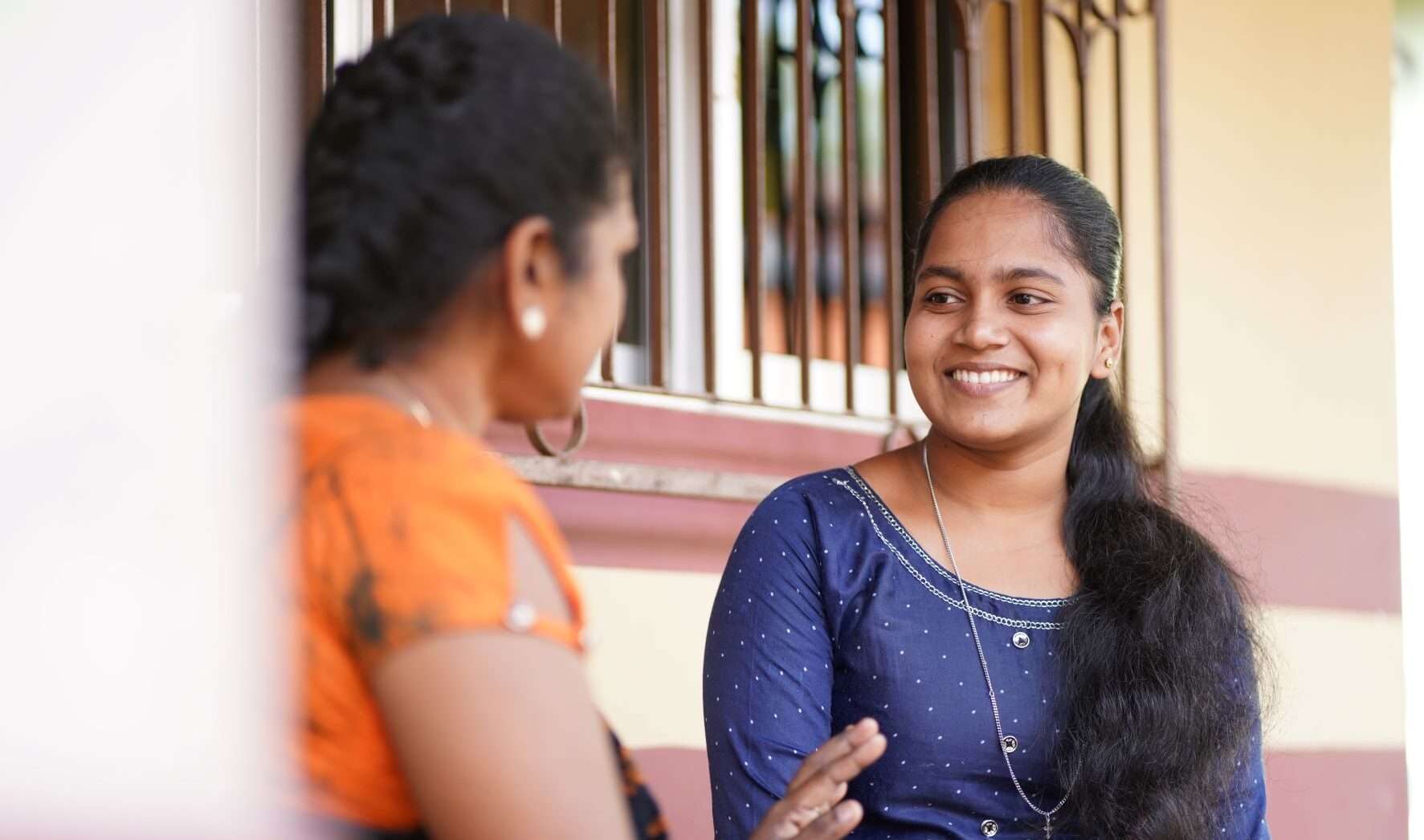 Renosha, a girl in Sri Lanka, receives counseling