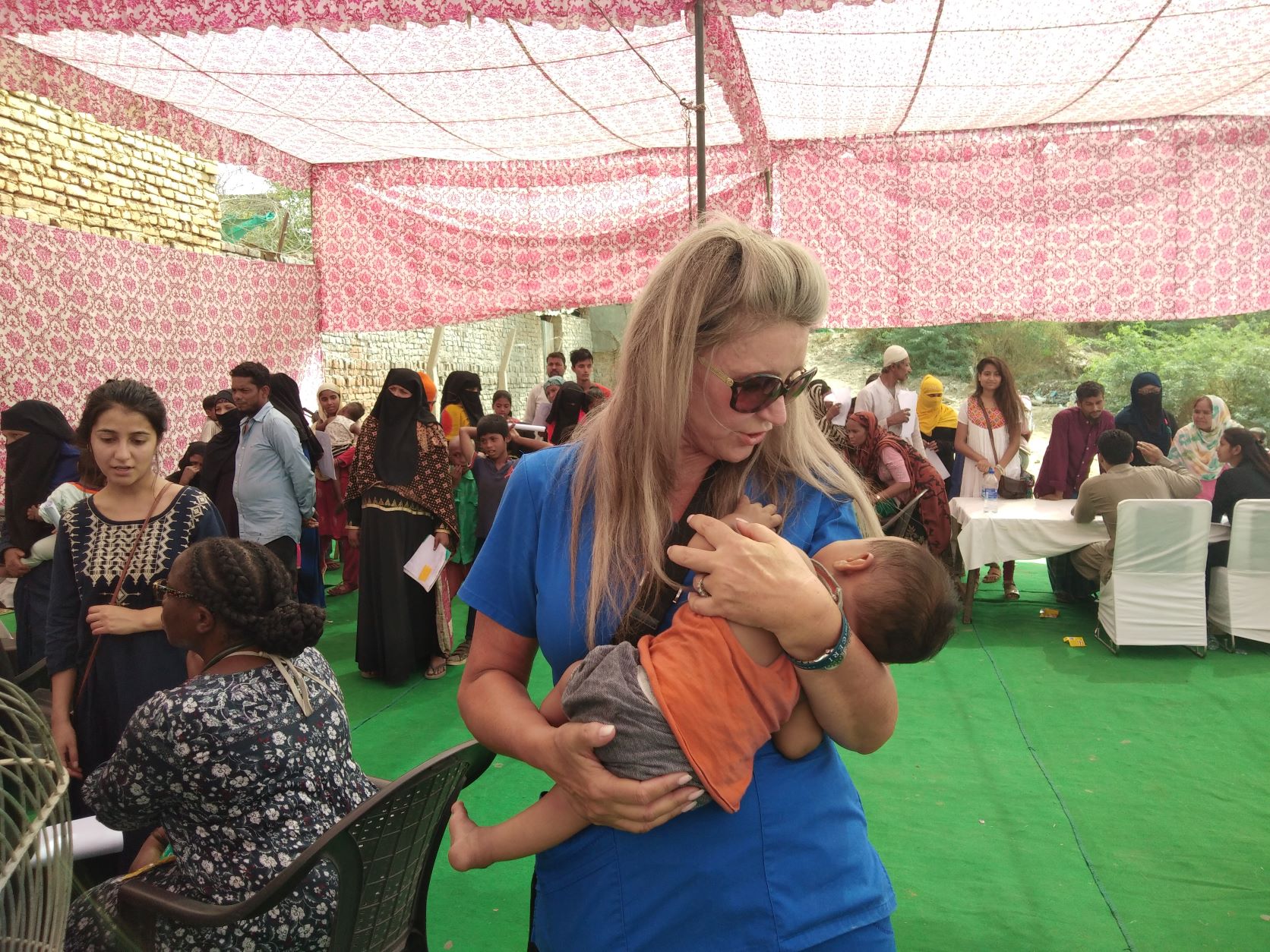 Donna volunteering on a medical mission trip in India (2019)