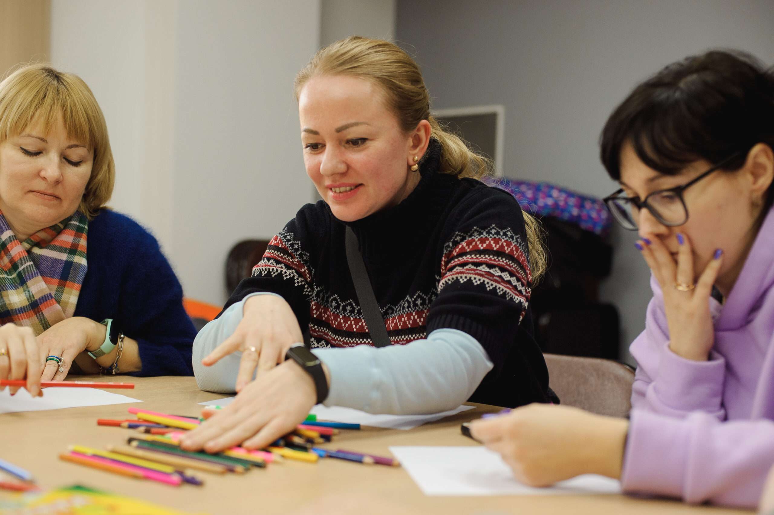 Ukrainian refugees at CERI's office in Moldova