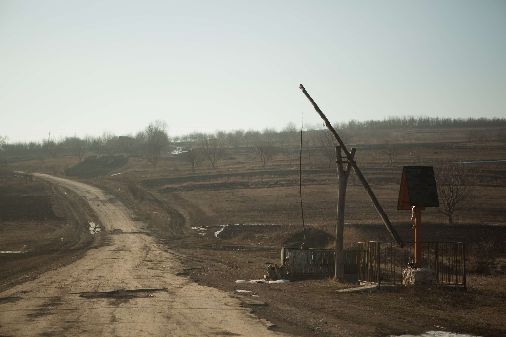 Country road in Moldova