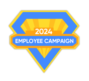 logo in the shape of a shield that says 2024 employee campaign
